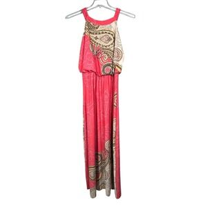Chicos Maxi Dress Paisley Print Sleeveless‎ Casual Summer Dress Size Small 0